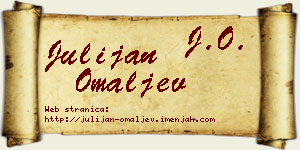 Julijan Omaljev vizit kartica
